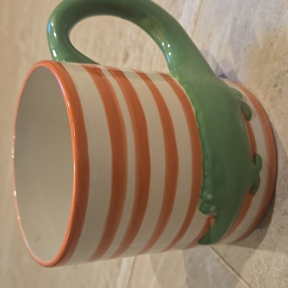 G! Other - G! Pink/White Striped Alligator Mug